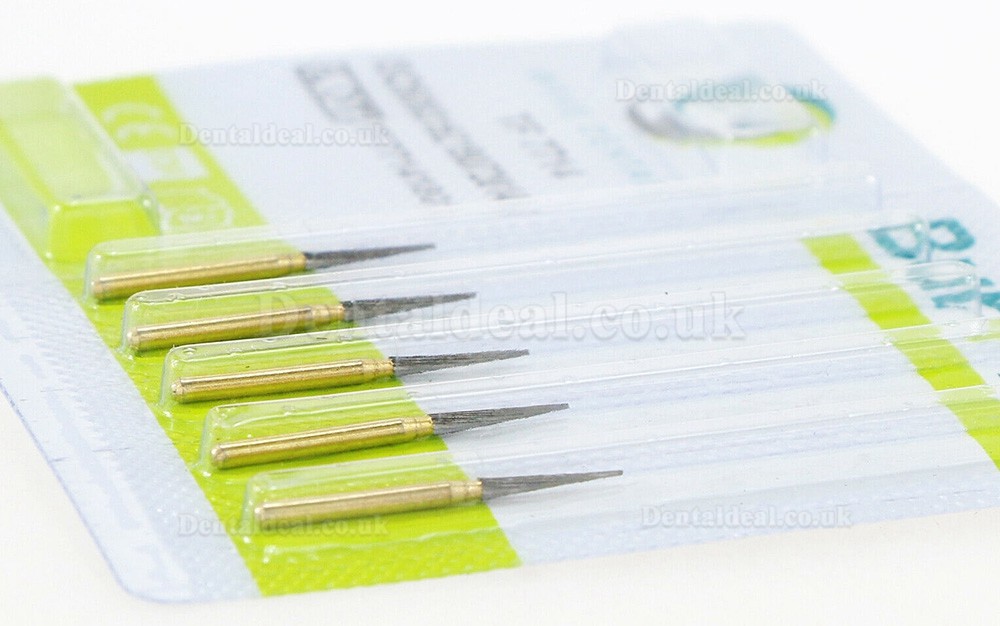 10 Pcs Wave Dental Taper Fissure TF 7714 Burs Trimming & Finishing Carbide 12 Blade Bur